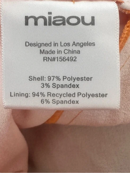 Miaou Viví Orange Cream Toile Print Square Neck Mini Dress SZ XL Feminine EUC - Picture 6 of 8